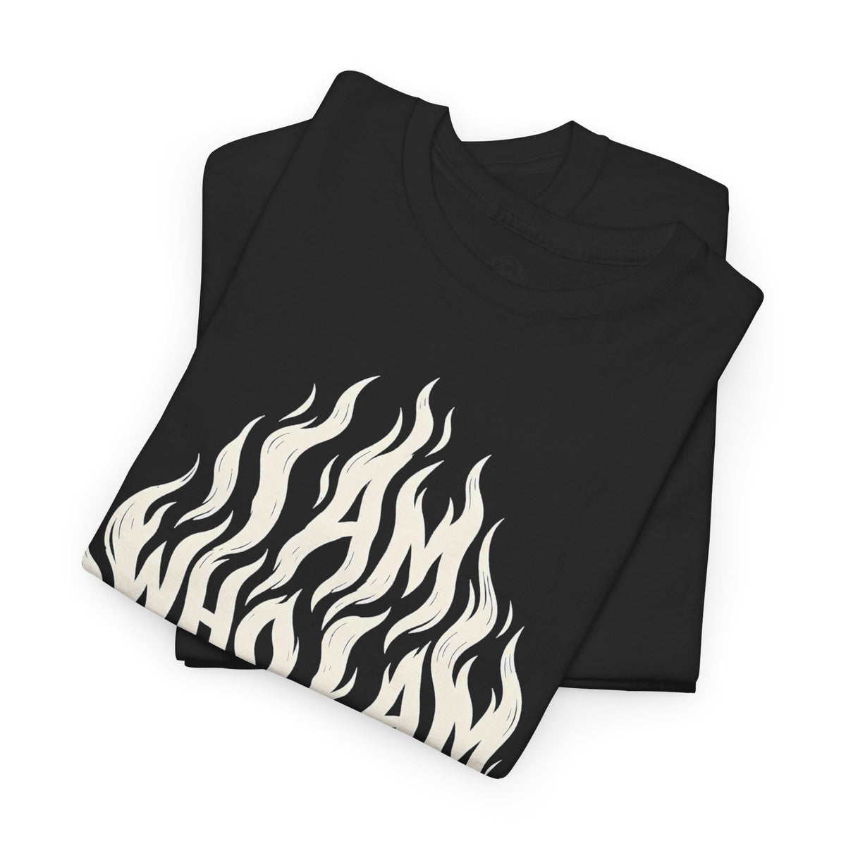 I Am Who I Am Flame Lettering T-shirt – Donkey Talk graphic tee