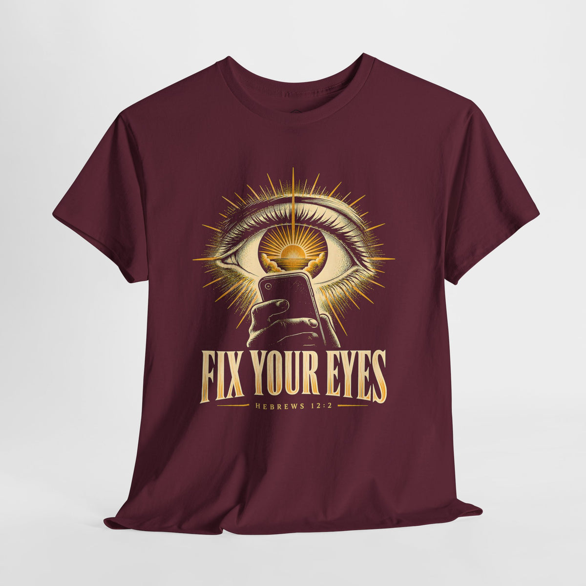 Fix Your Eyes Hebrews 12:2 T-shirt – Donkey Talk graphic tee