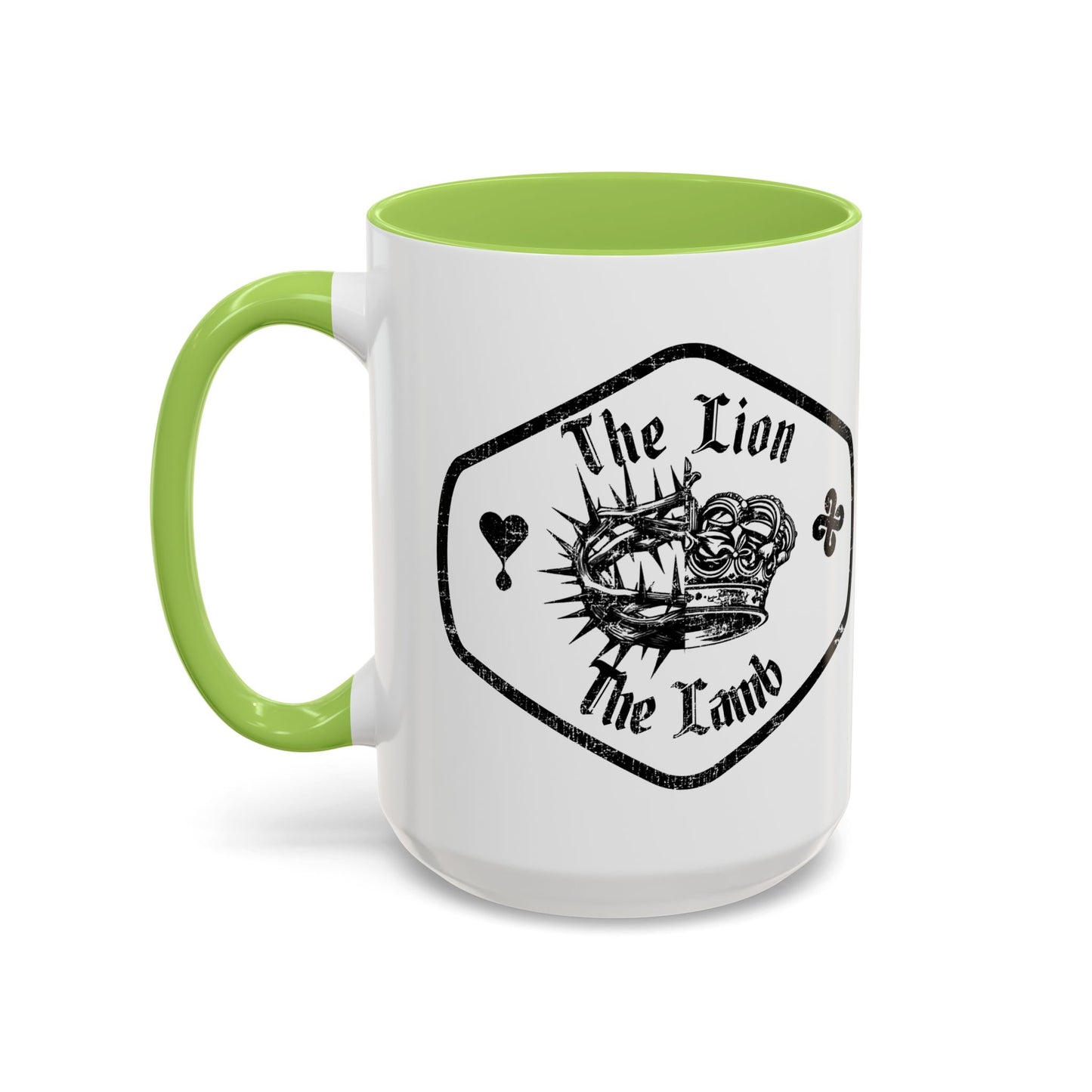 Lion & Lamb Religious Accent Coffee Mug — Crown of Thorns Christian Gift (11/15oz)