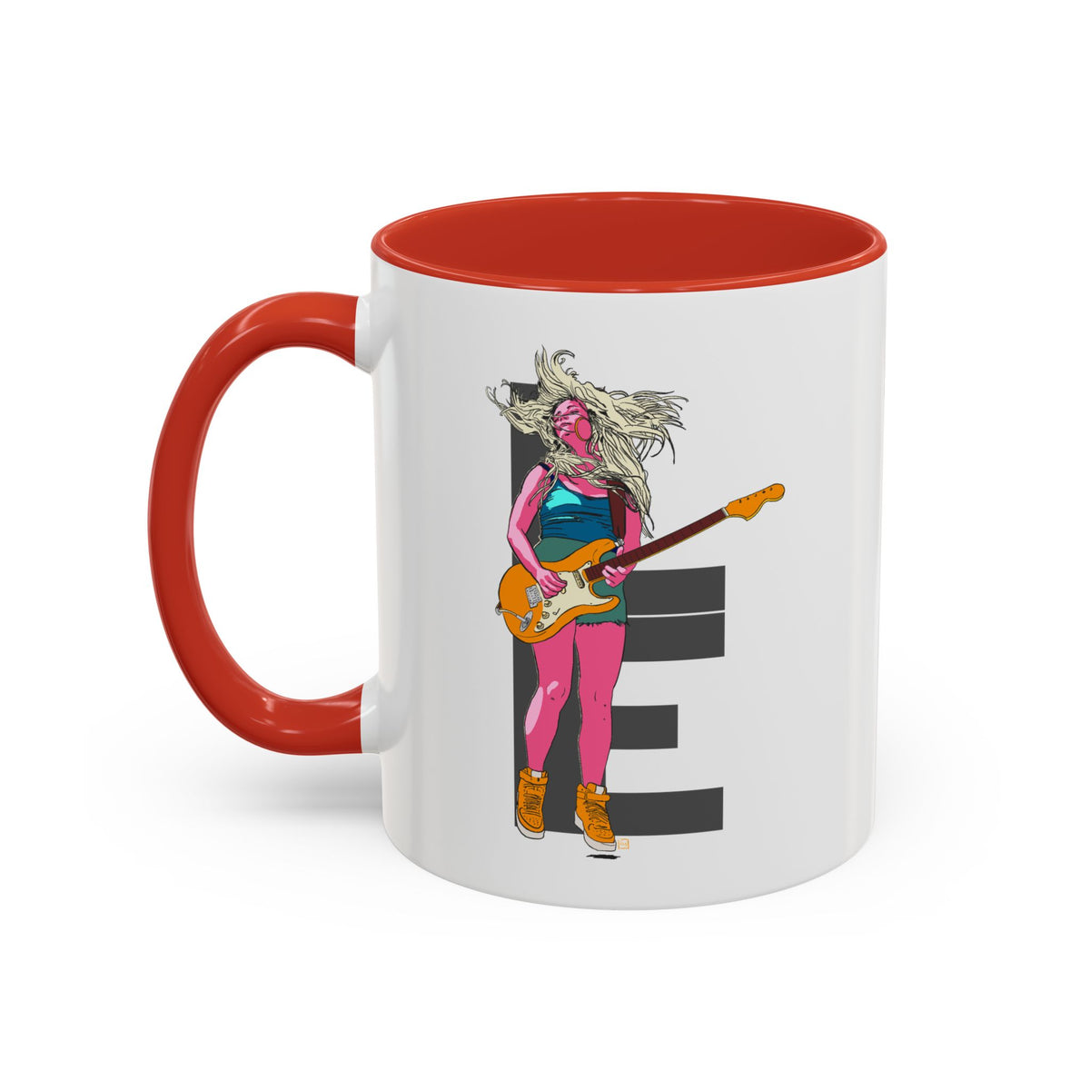 Coffee Mug — Colorful Guitarist Rock Music Accent Mug (11oz & 15oz)