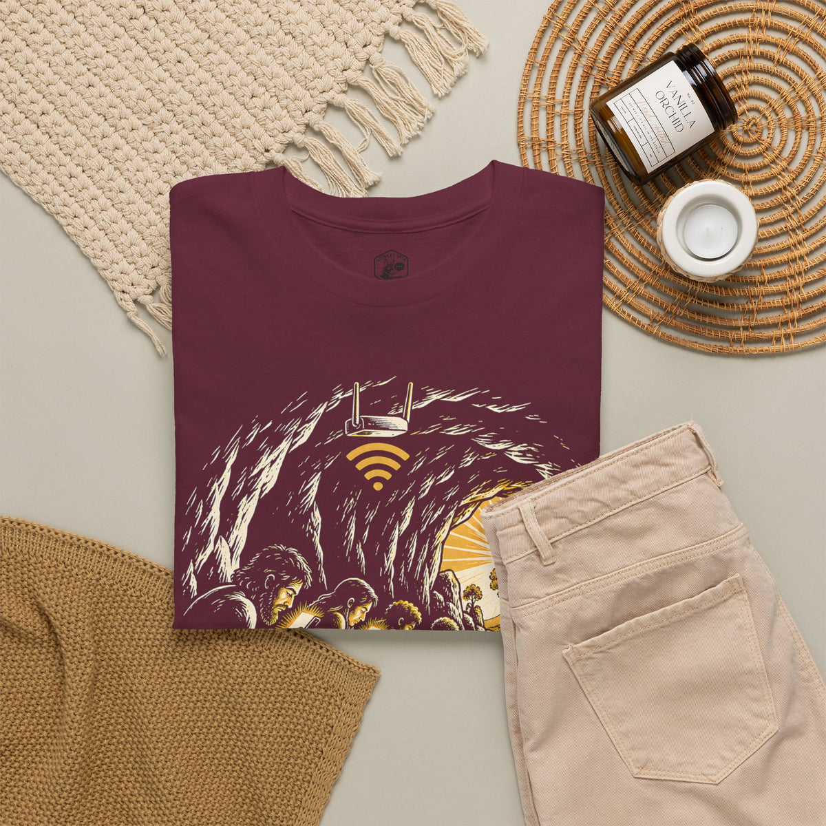 The Cave Has Wi-Fi (Plato's Allegory) T-Shirt | Funny Philosophy Tee