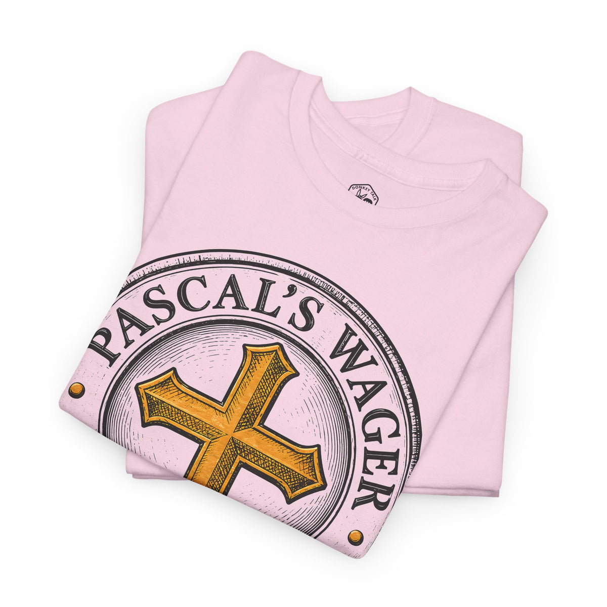 Pascal's Wager Gold Cross Coin T-shirt – Donkey Talk graphic tee