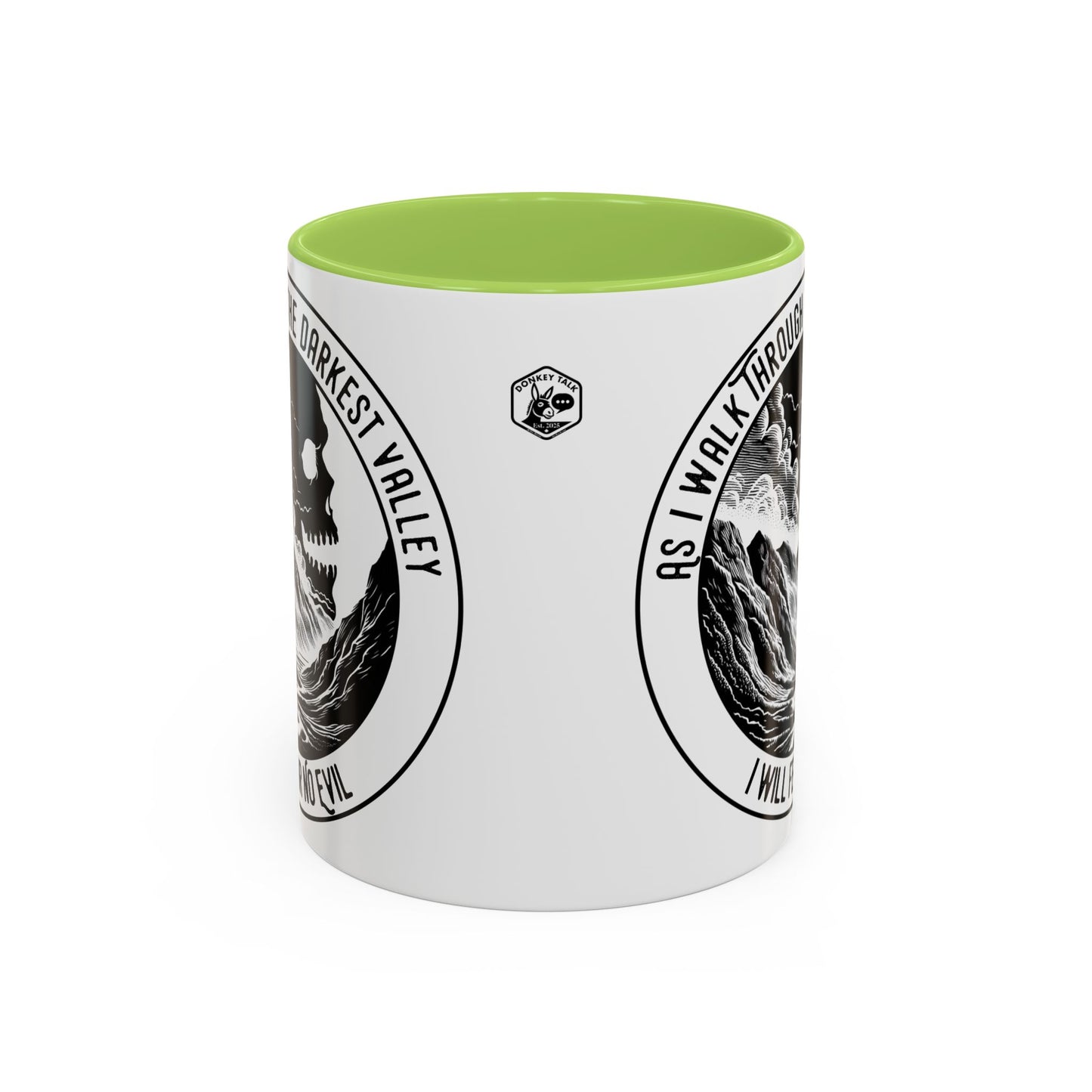 Skull Valley Coffee Mug — “As I Walk Through the Darkest Valley I Will Fear No Evil” 11/15oz