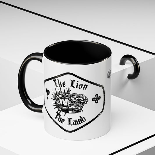 Mug à café religieux Lion & Agneau — Cadeau chrétien Couronne d'épines (11/15 oz)