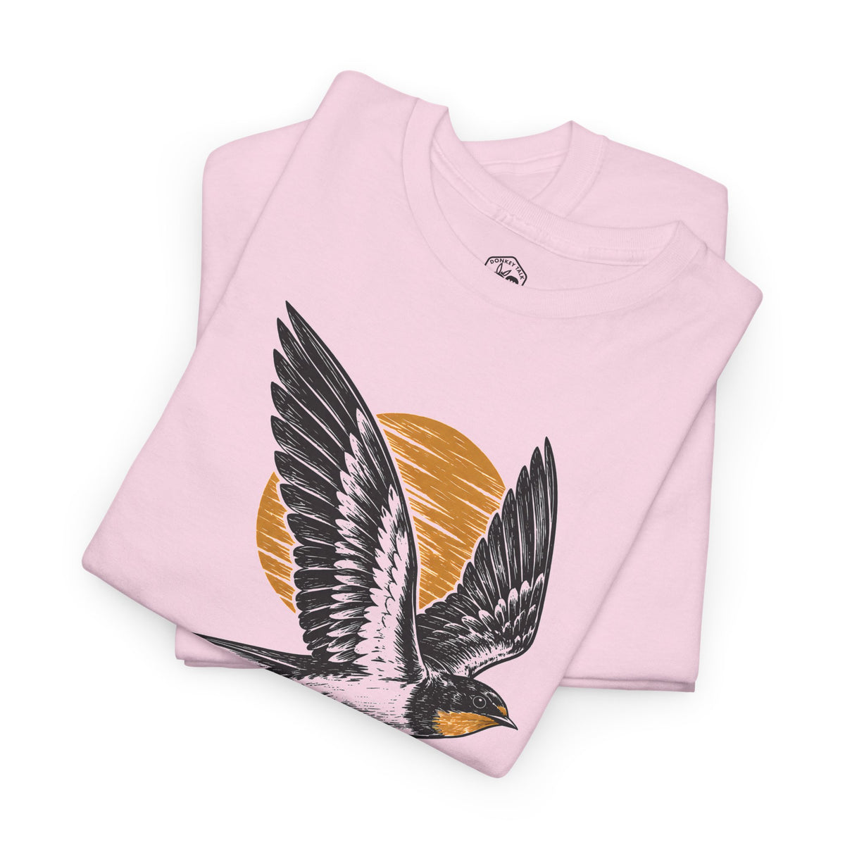 Swallow Linocut T-shirt – Donkey Talk graphic tee