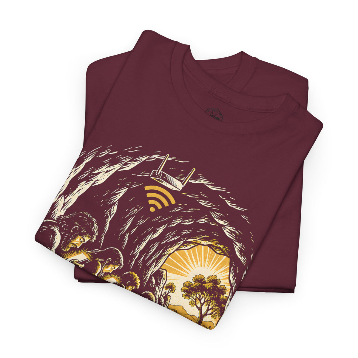 The Cave Has Wi-Fi (Plato's Allegory) T-Shirt | Funny Philosophy Tee