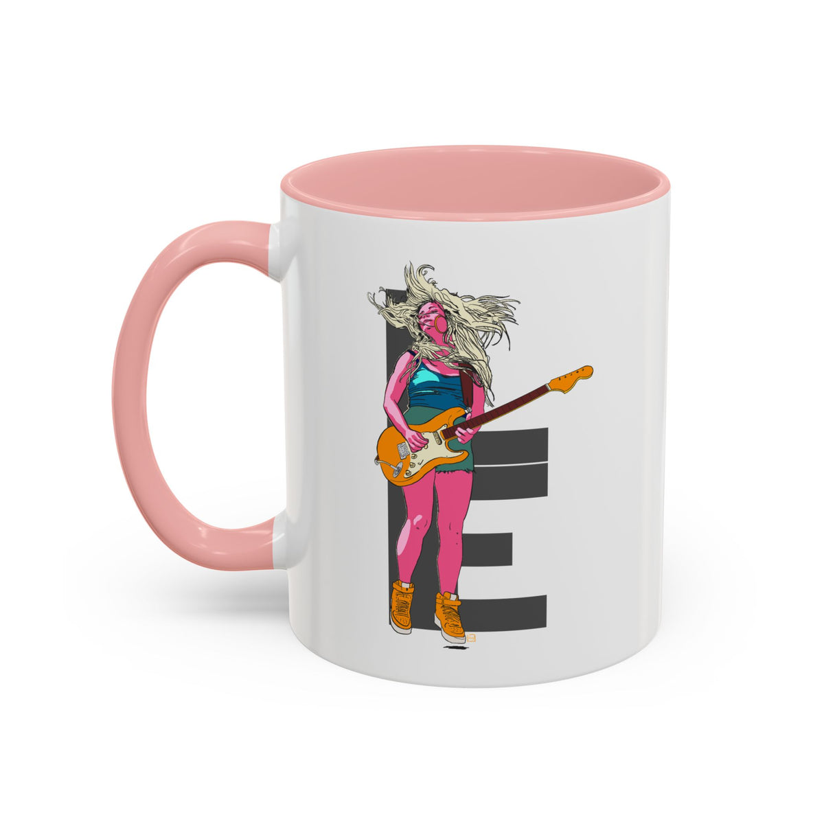 Coffee Mug — Colorful Guitarist Rock Music Accent Mug (11oz & 15oz)