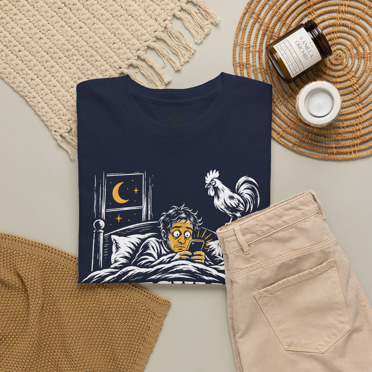 Camiseta "Watchman, Still Scrolling?" | Camiseta cristiana divertida con gráfico de Isaías 21:11
