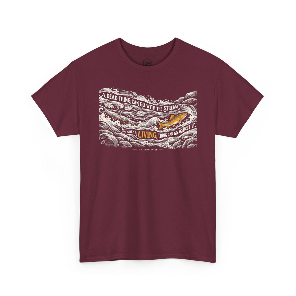 Chesterton Rapids Go Against the Stream T-shirt – Donkey Talk graphic tee