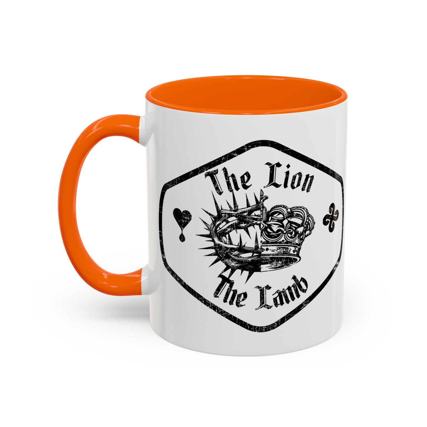 Lion & Lamb Religious Accent Coffee Mug — Crown of Thorns Christian Gift (11/15oz)