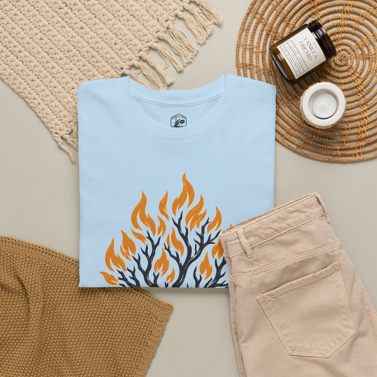 I Am Who I Am Burning Bush T-shirt – Donkey Talk graphic tee