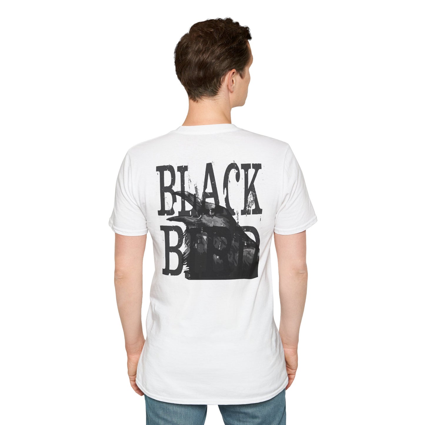 Unisex Softstyle T-Shirt with Raven Graphic - Perfect for Literary Fans