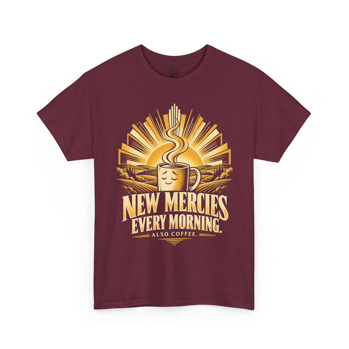 New Mercies Every Morning Also Coffee T-shirt – Donkey Talk graphic tee