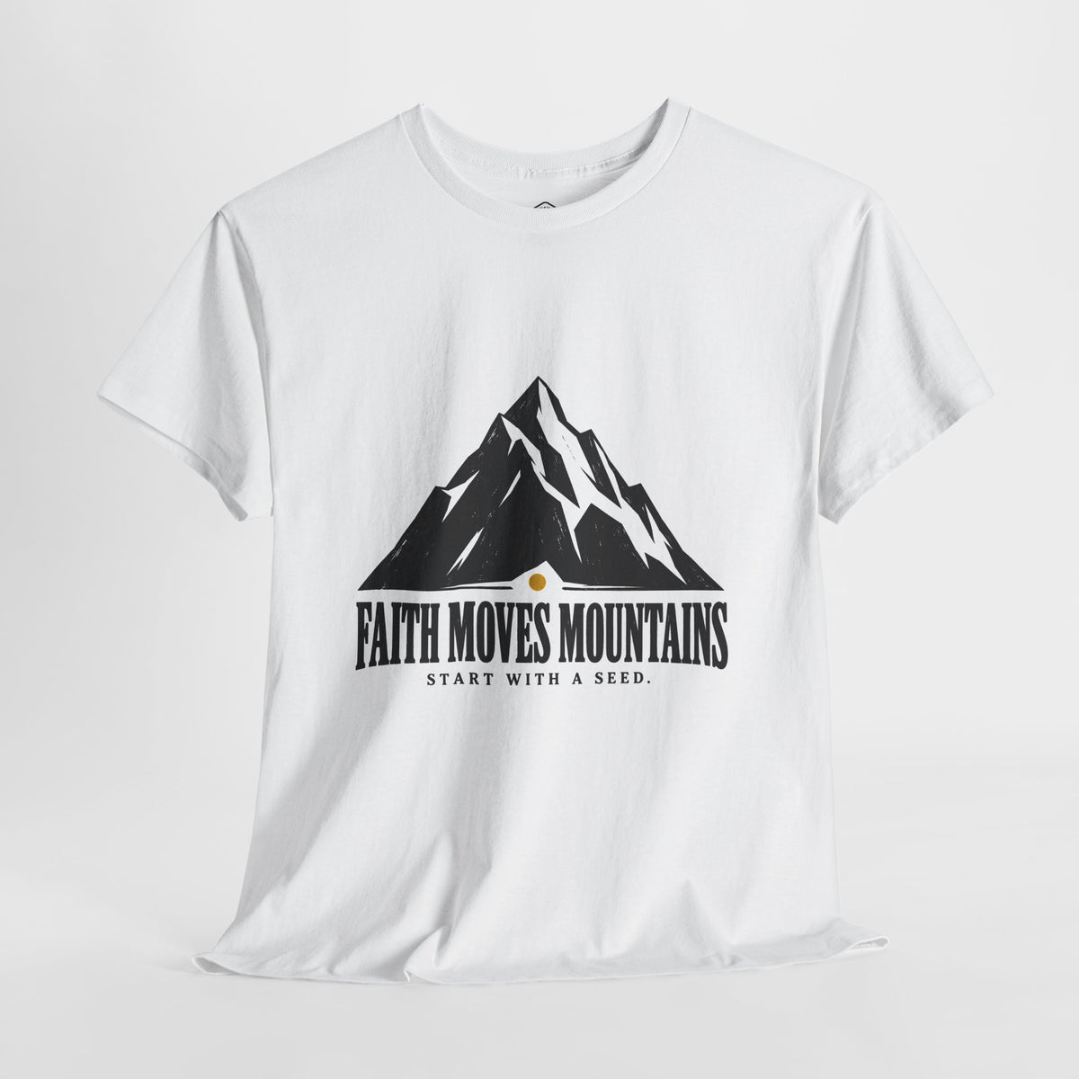 Faith Moves Mountains Start With a Seed T-Shirt | Matthew 17:20 Christian Tee