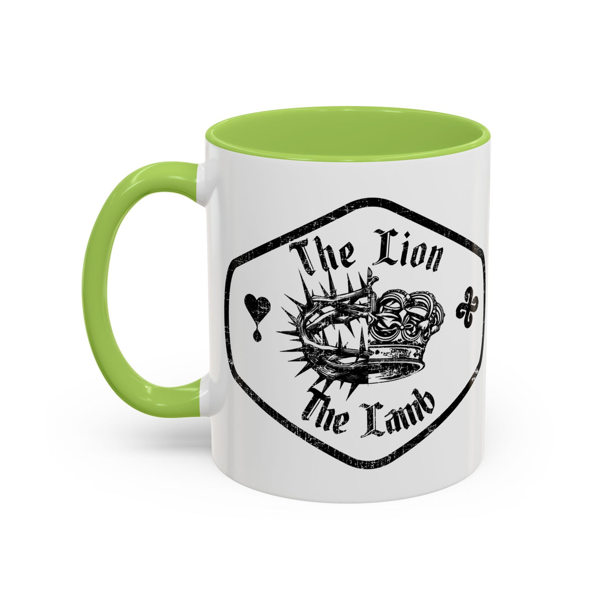 Lion & Lamb Religious Accent Coffee Mug — Crown of Thorns Christian Gift (11/15oz)