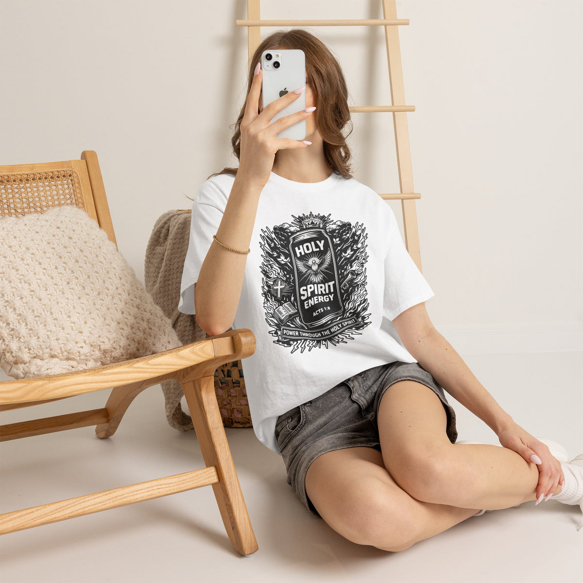 Holy Spirit Energy T-Shirt | Acts 1:8 Christian Streetwear Tee