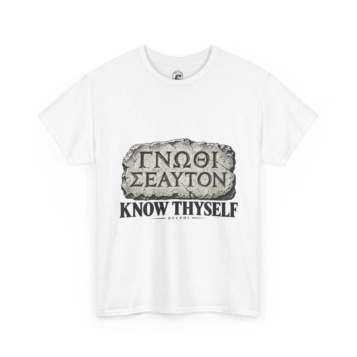 Know Thyself Delphi Stone T-Shirt | Gnothi Seauton Philosophy Tee