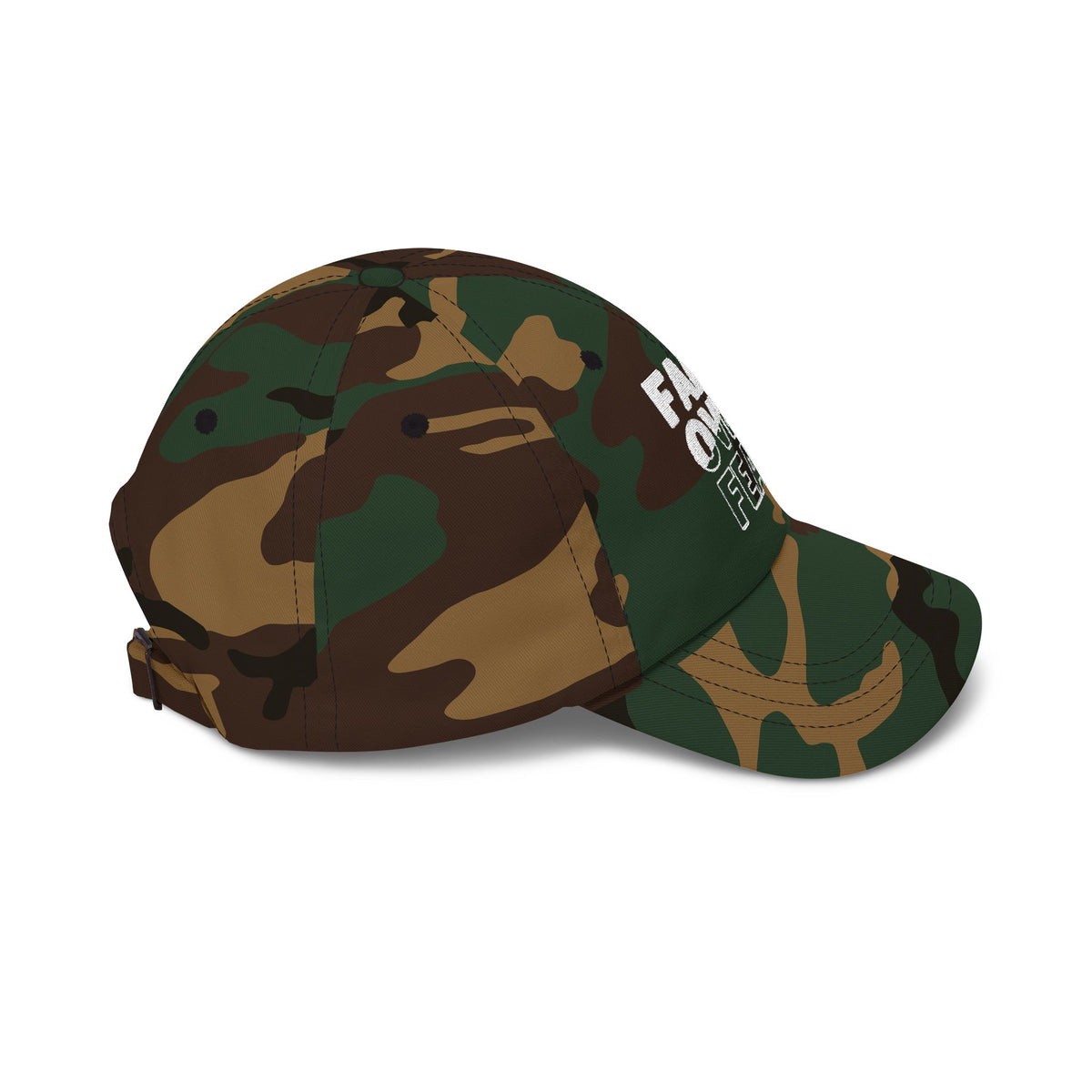 Faith Over Fear Classic Dad Cap - Inspirational White Hat for Everyday Wear