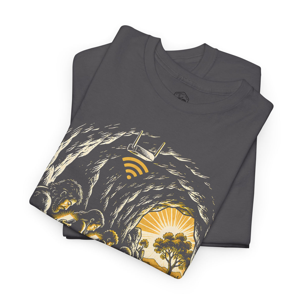 The Cave Has Wi-Fi (Plato's Allegory) T-Shirt | Funny Philosophy Tee