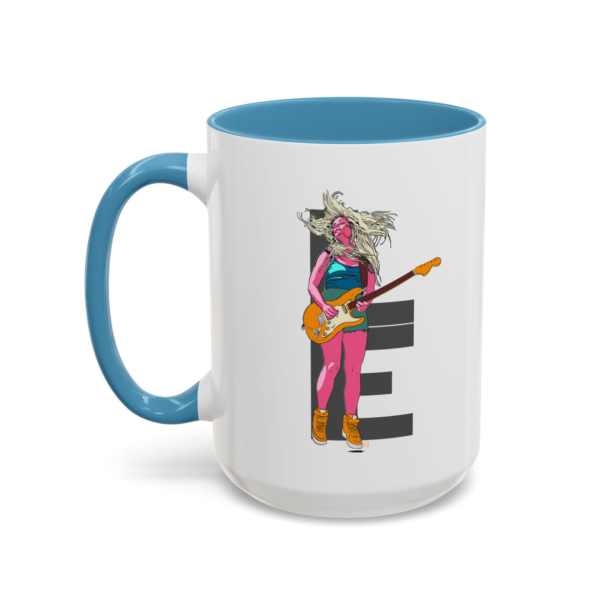 Coffee Mug — Colorful Guitarist Rock Music Accent Mug (11oz & 15oz)