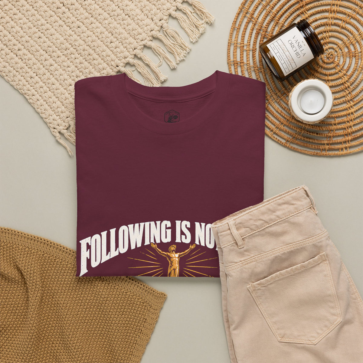 Following Is Not Fame T-Shirt | John 3:30 He Must Increase Christian Tee