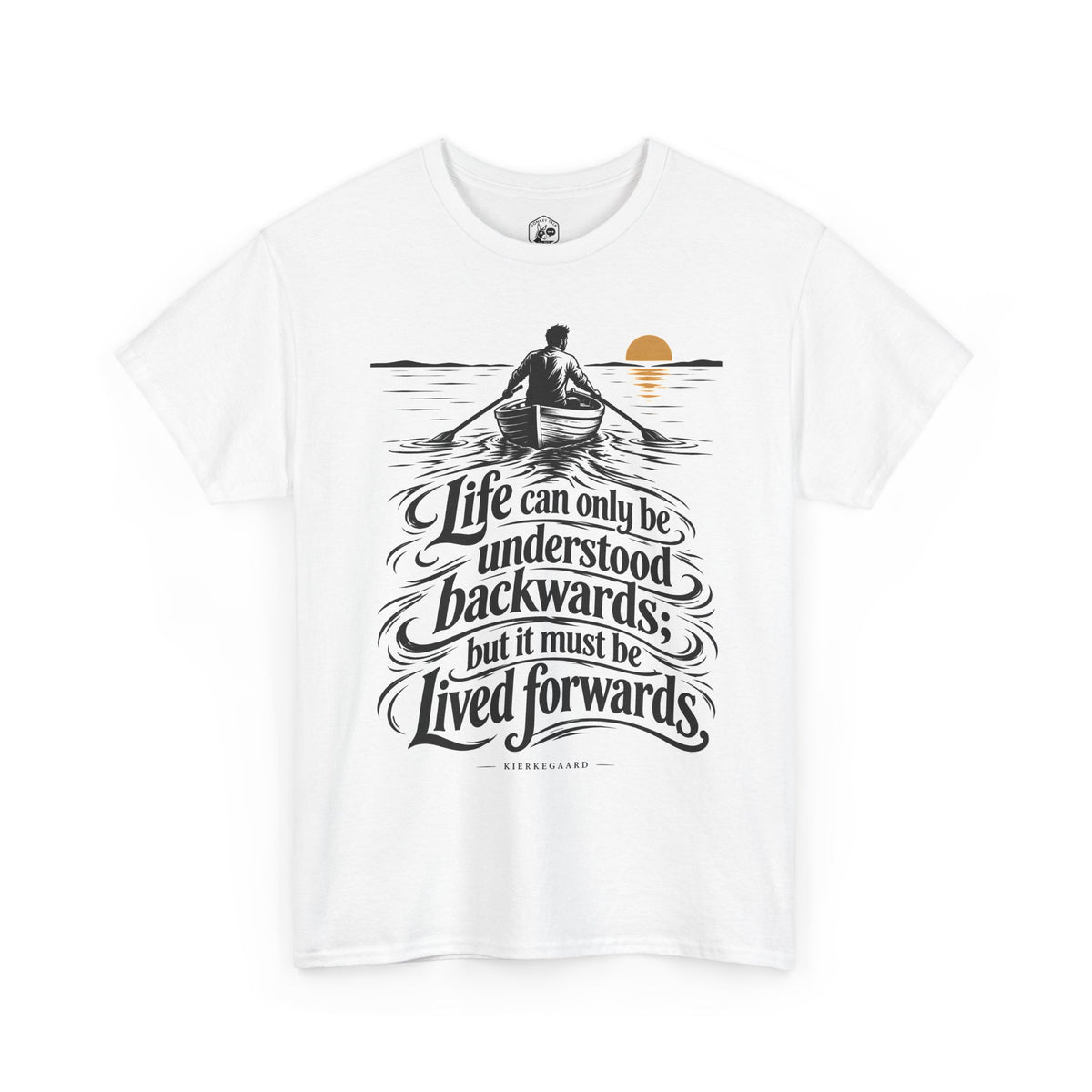 Life Can Only Be Understood Backwards T-shirt – Donkey Talk graphic tee