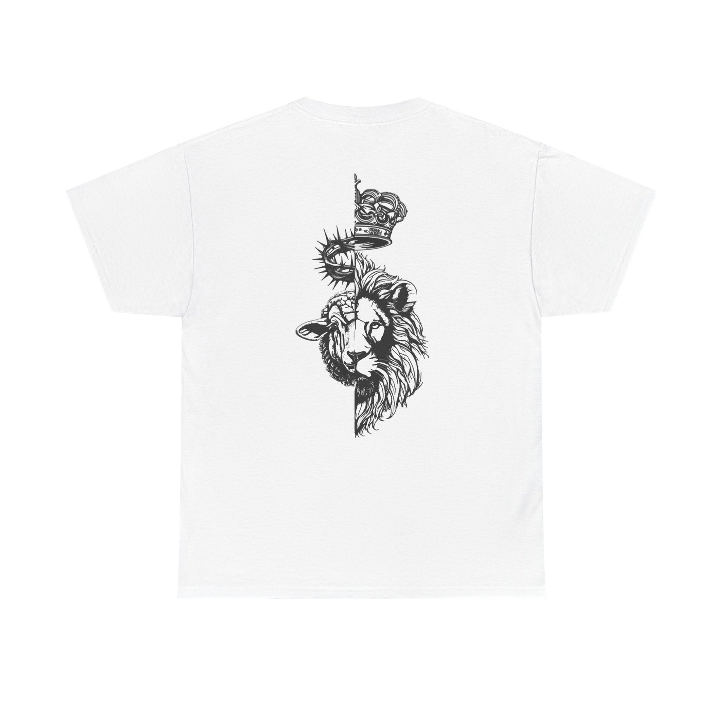 Lion & Crown Graphic Tee | Half Skull Lion Design T-Shirt