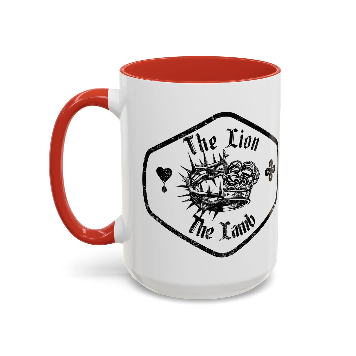 Lion & Lamb Religious Accent Coffee Mug — Crown of Thorns Christian Gift (11/15oz)