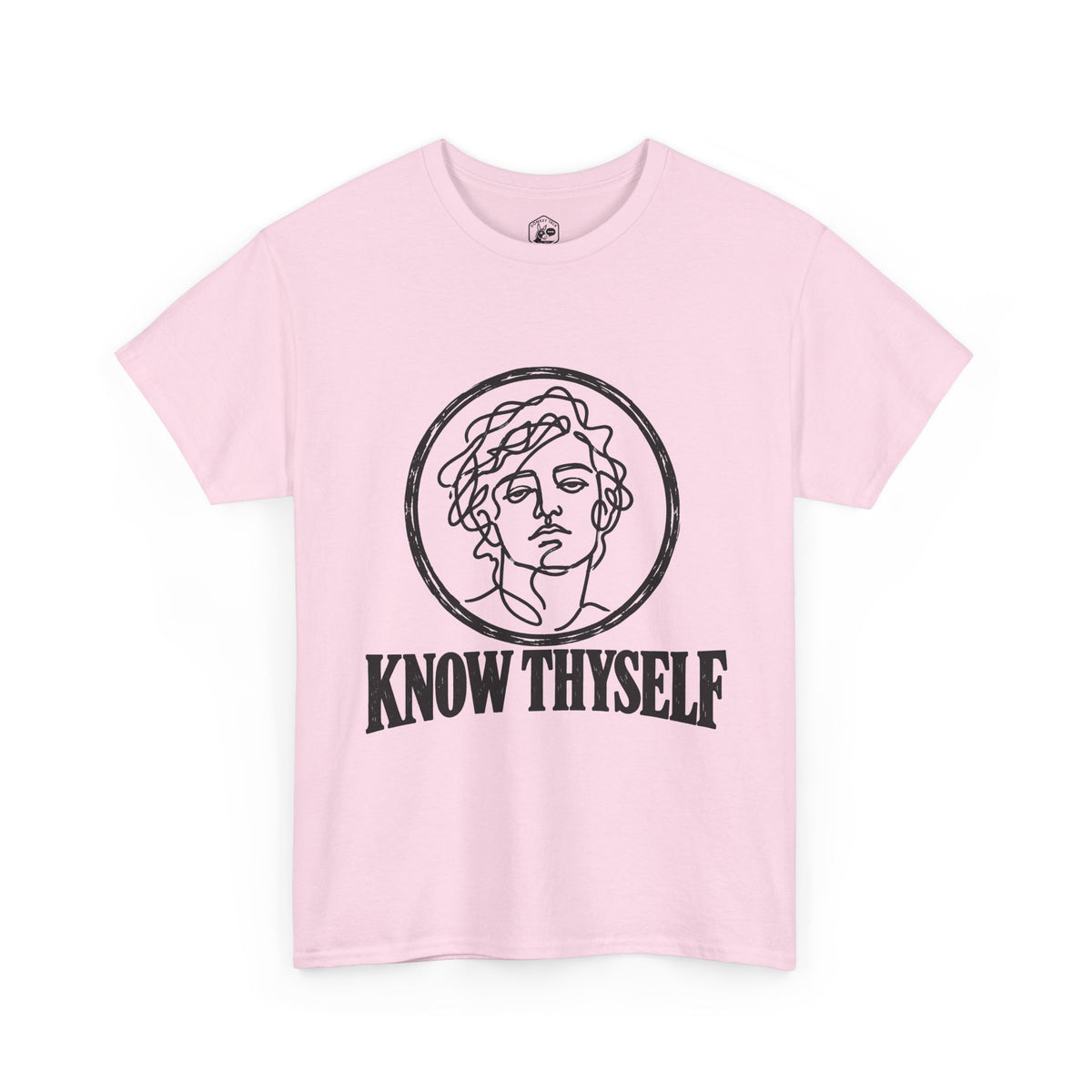 Know Thyself Unfiltered Line Art T-Shirt | Philosophy and Faith Tee