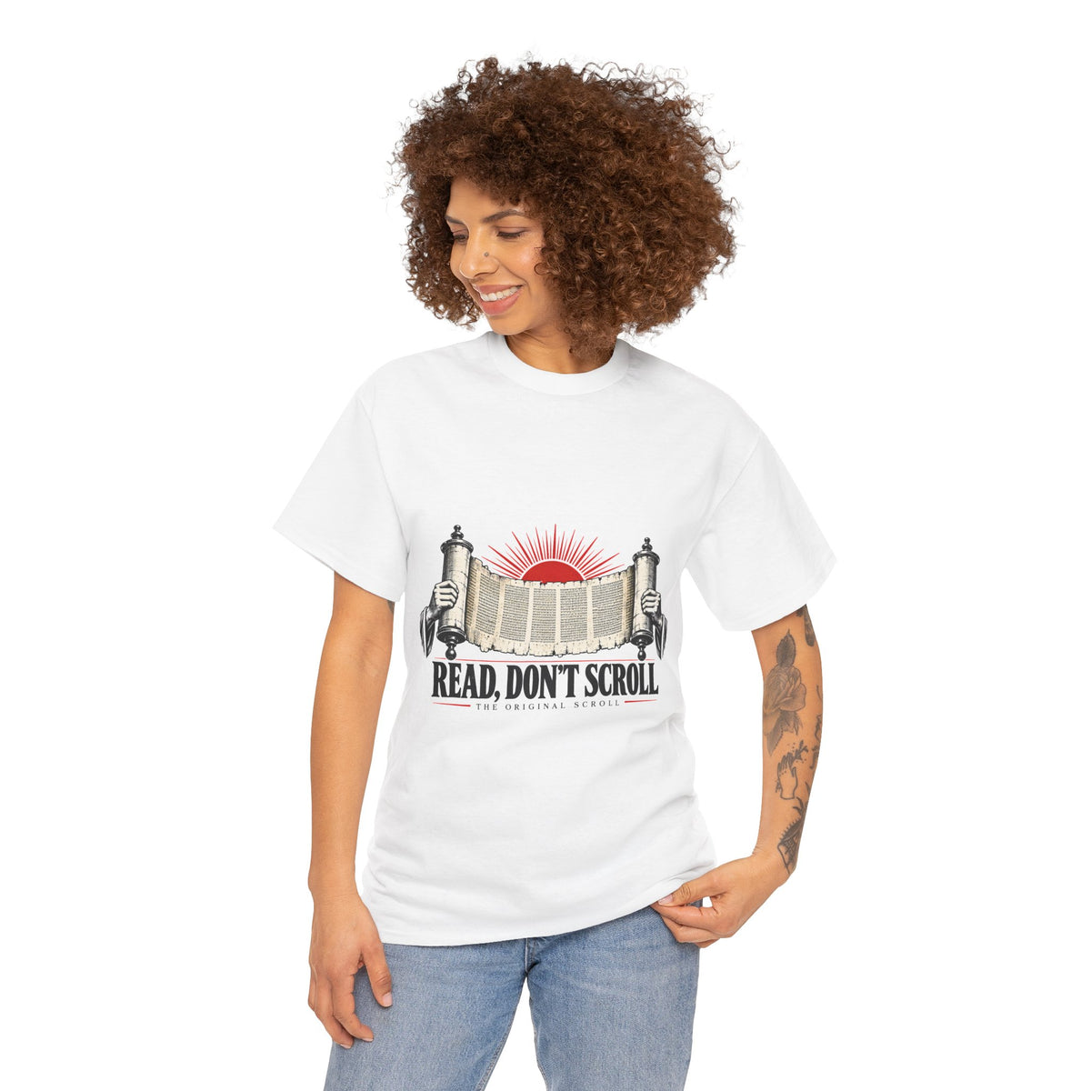 Read, Don't Scroll T-Shirt | The Original Scroll Book Lover Tee