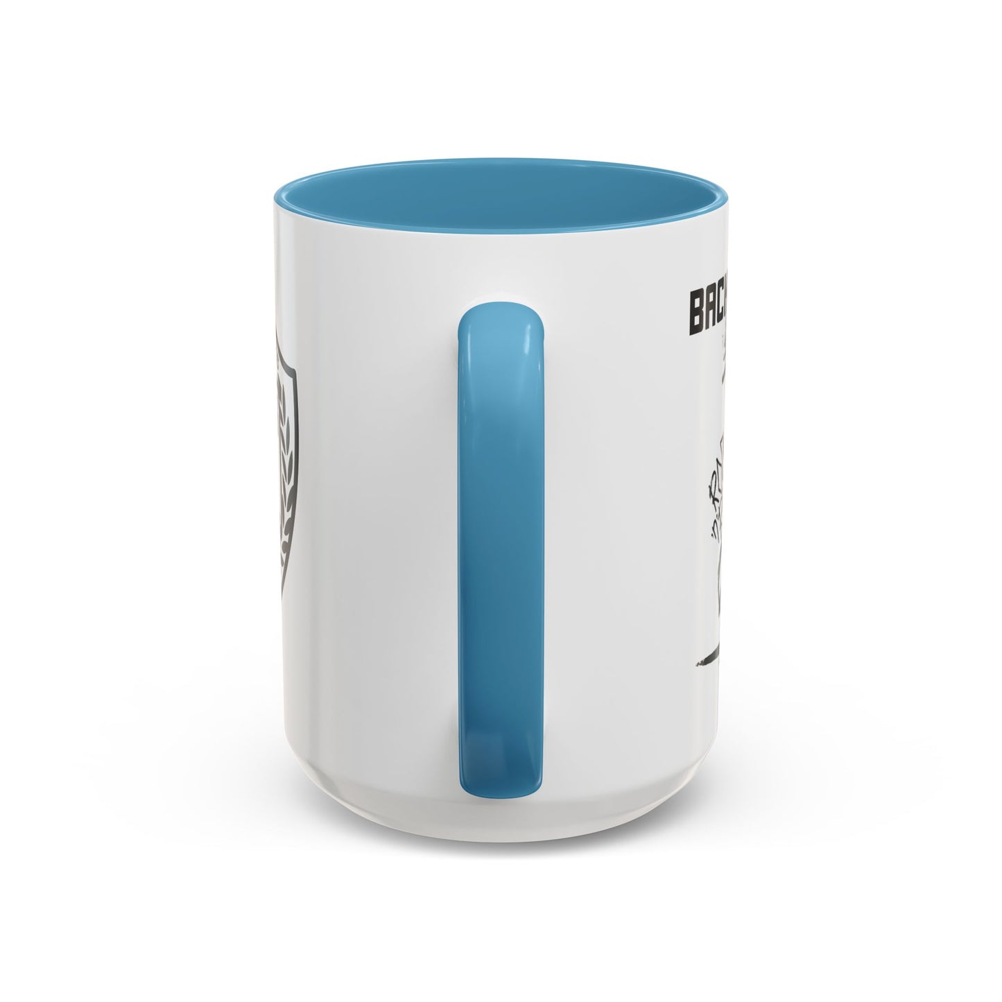 Back to Cool Shield Accent Coffee Mug — Retro Badge Coffee Cup (11/15oz)