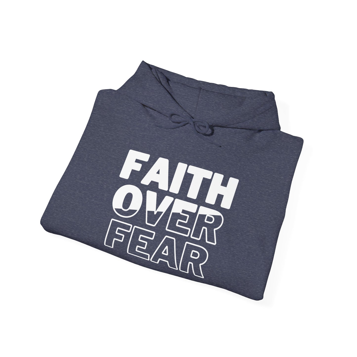 Unisex Heavy Blend™ Hooded Sweatshirt - "Faith Over Fear" Inspirational Hoodie