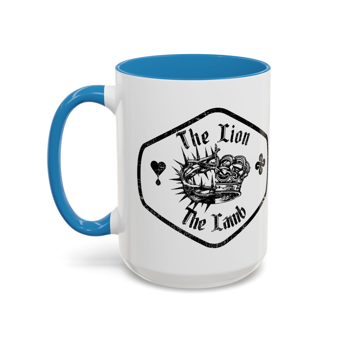 Lion & Lamb Religious Accent Coffee Mug — Crown of Thorns Christian Gift (11/15oz)