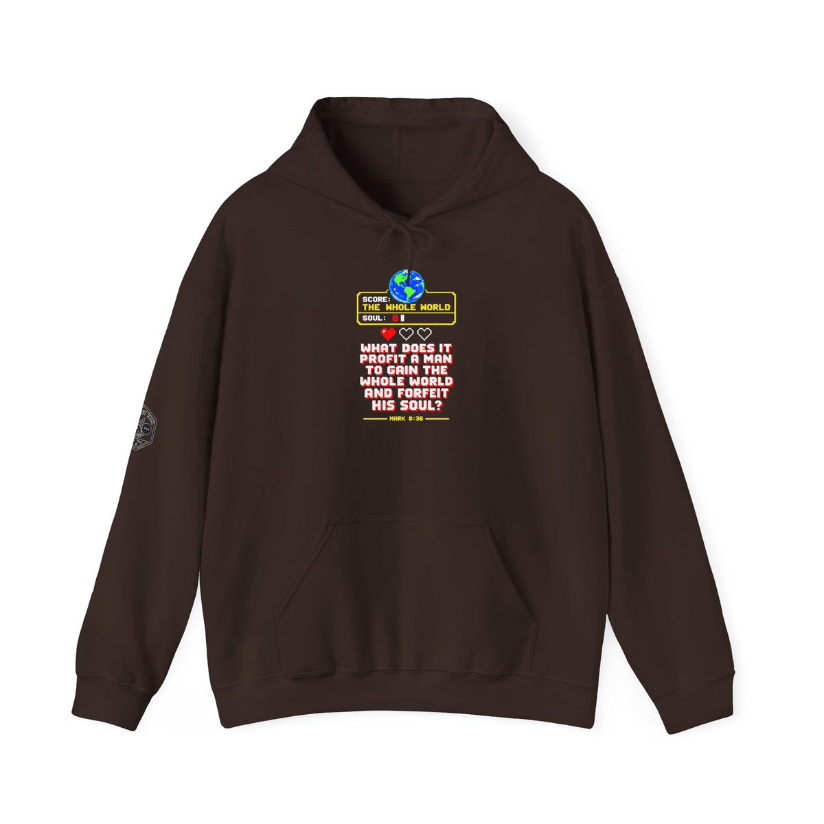 Gain the World Arcade High Score Hoodie | Mark 8:36 Retro Gamer Hoodie