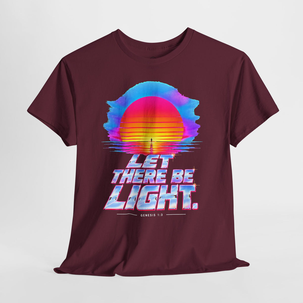 Let There Be Light Chrome Sunrise T-shirt – Donkey Talk graphic tee