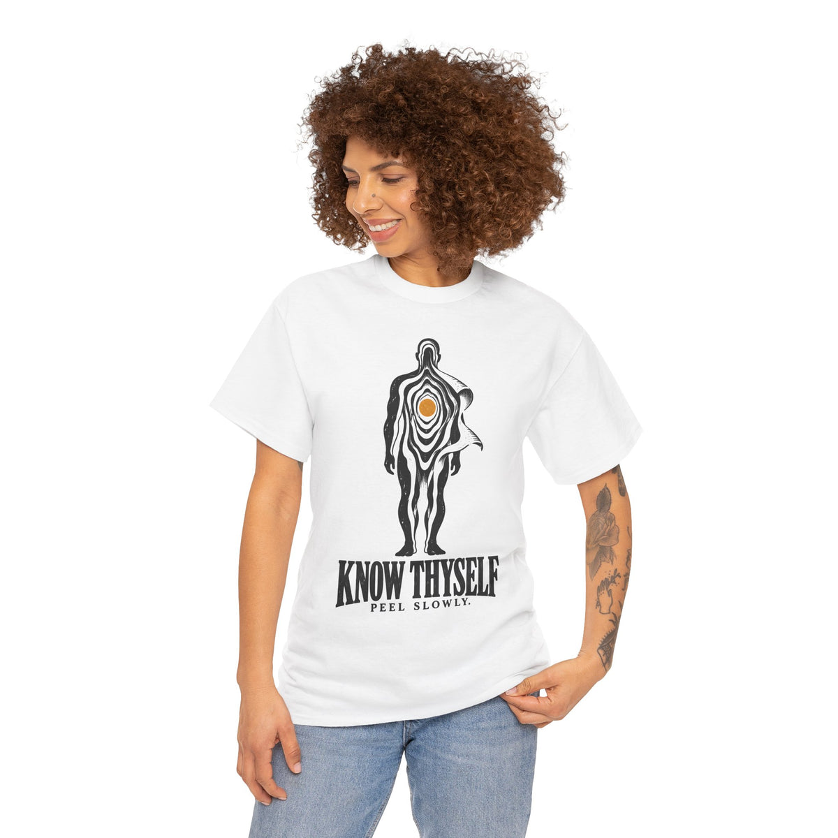 Know Thyself Peel Slowly T-Shirt | Funny Philosophy and Faith Tee