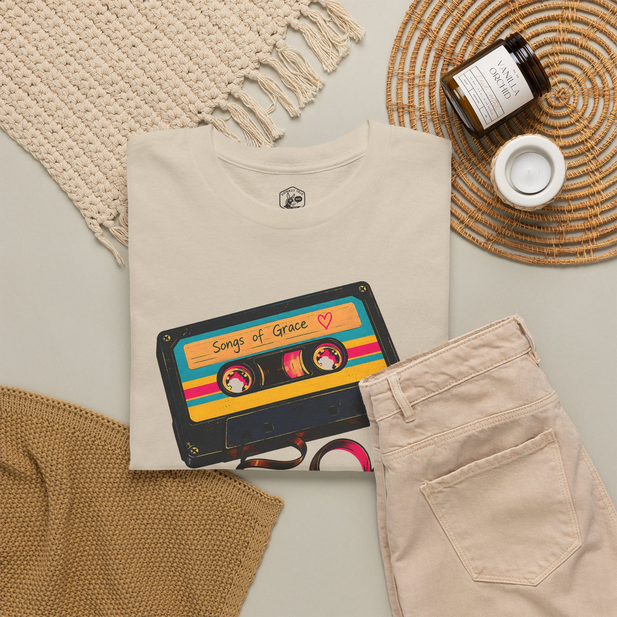 Tune My Heart Cassette T-shirt – Donkey Talk graphic tee