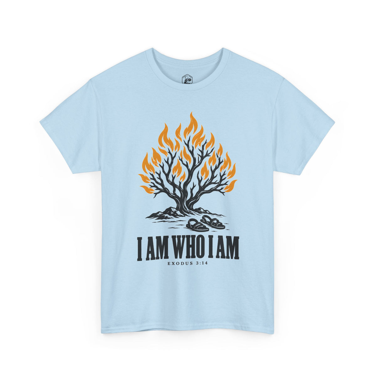 I Am Who I Am Burning Bush T-shirt – Donkey Talk graphic tee