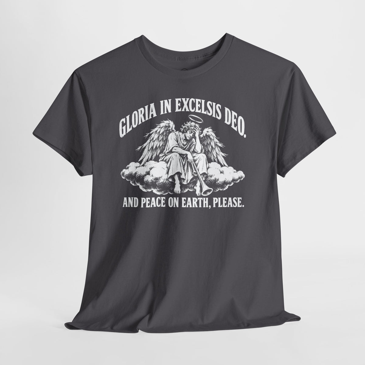 Gloria Peace on Earth Please T-shirt – Donkey Talk graphic tee