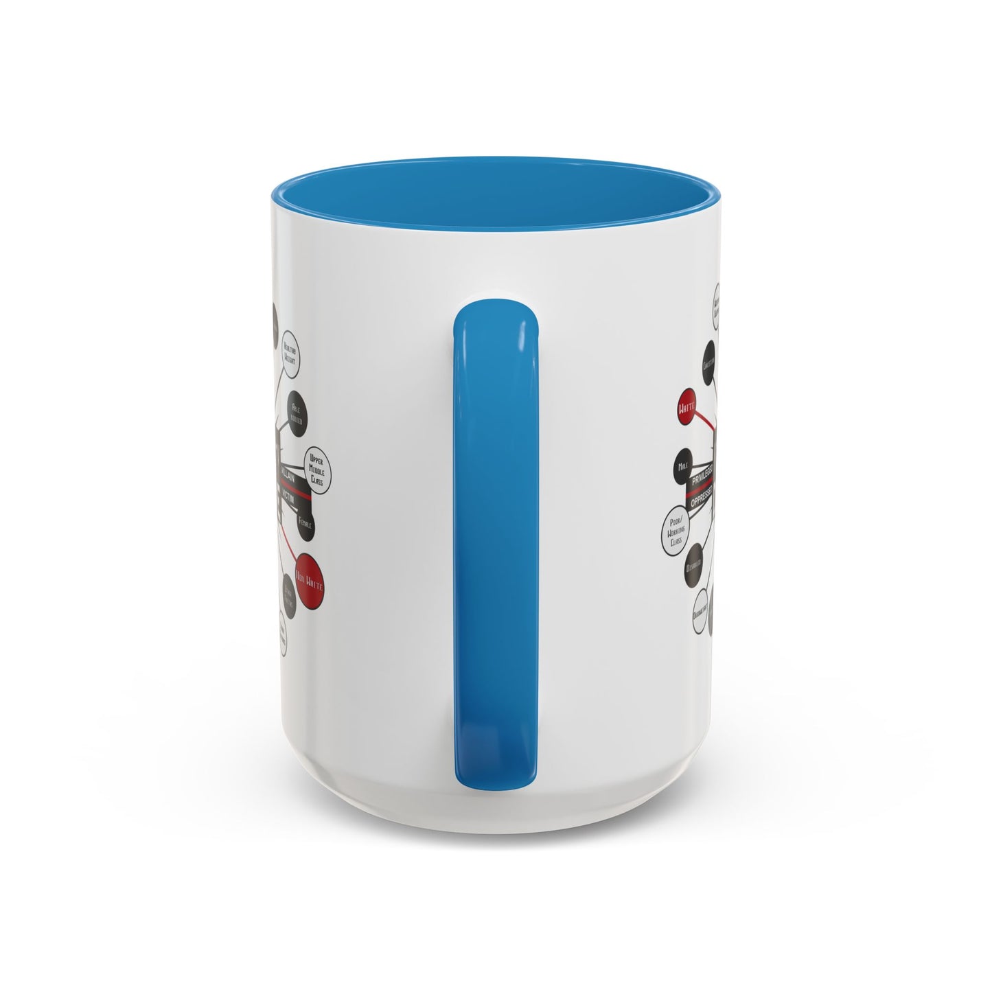 Intersectionality Divide Accent Coffee Mug — Social Justice Diagram Ceramic Mug (11/15oz)