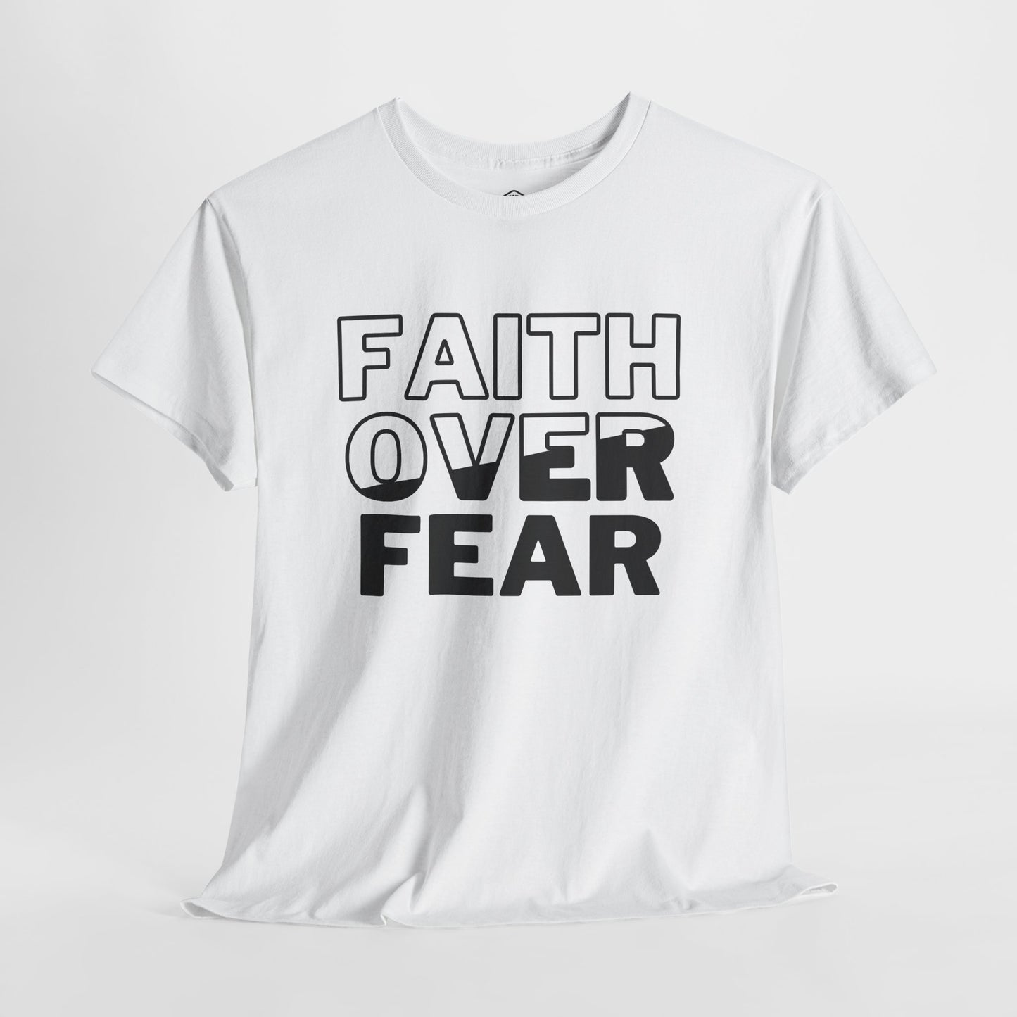 Faith Over Fear T-Shirt | White Unisex Christian Graphic Tee