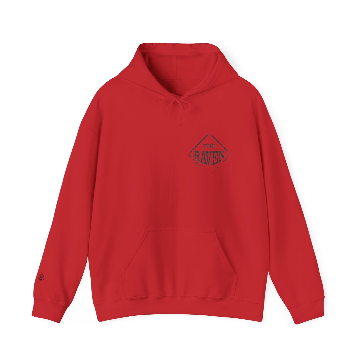 The Raven Unisex Heavy Blend Hoodie - Black Bird Design, Cozy & Stylish