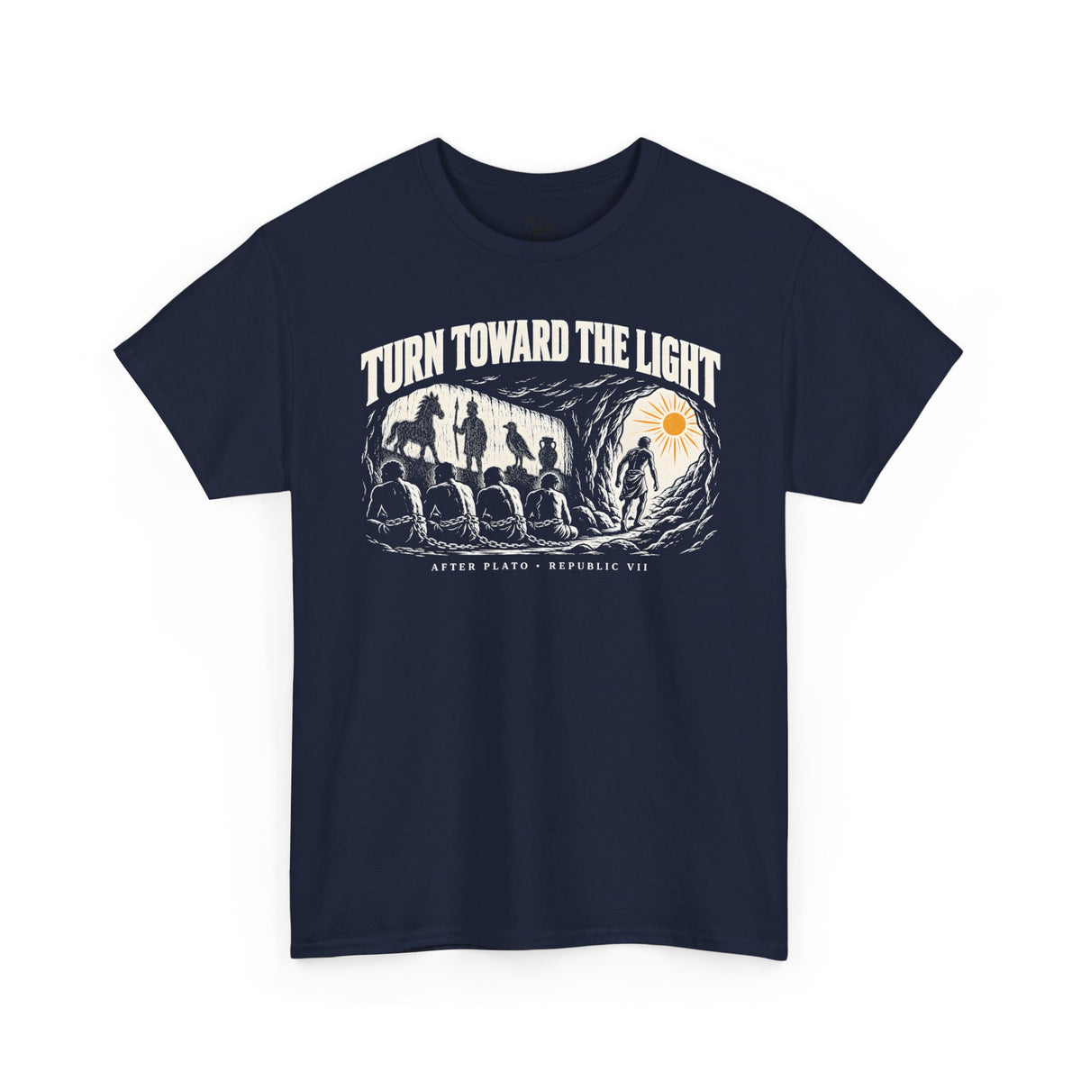 Turn Toward the Light Plato T-shirt – Donkey Talk graphic tee