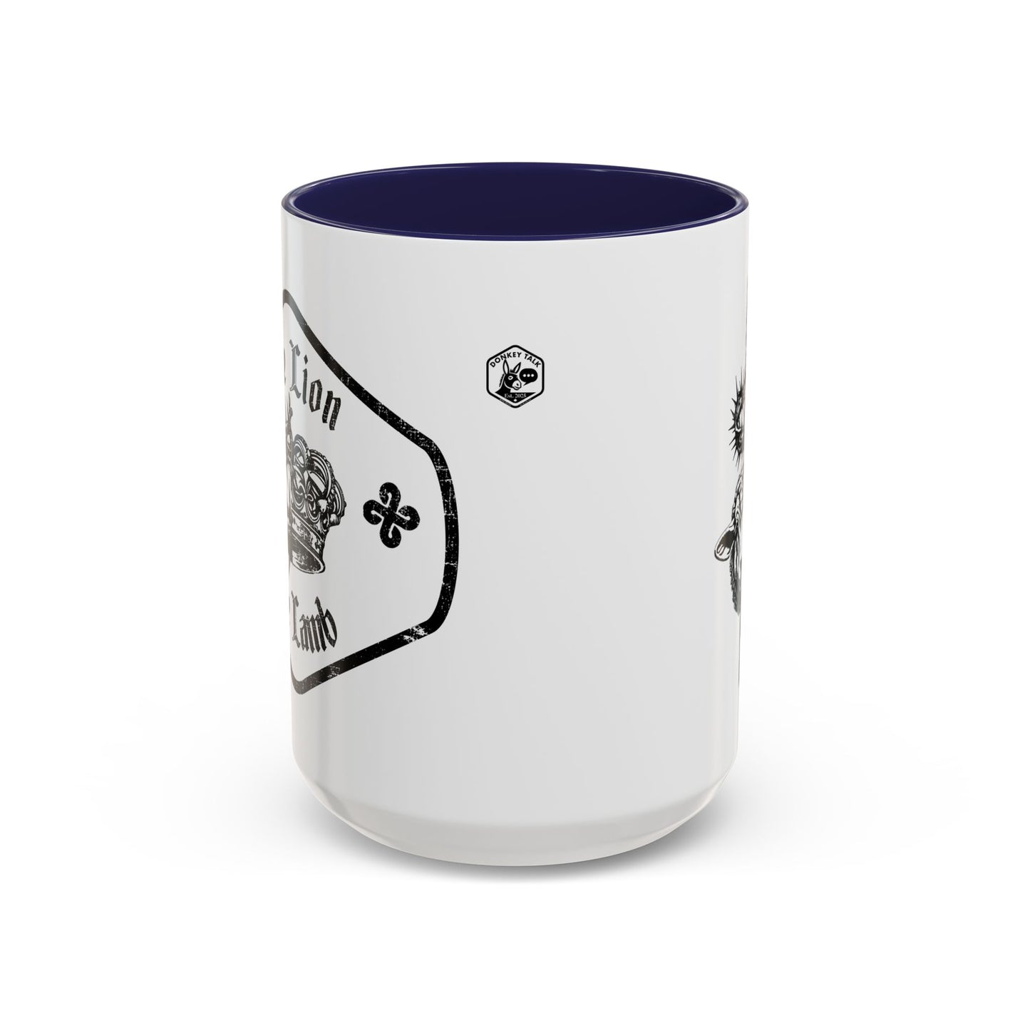 Lion & Lamb Religious Accent Coffee Mug — Crown of Thorns Christian Gift (11/15oz)