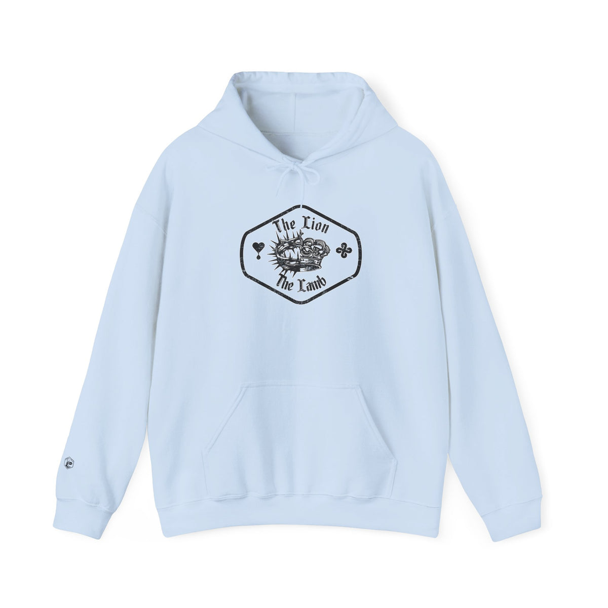 Sweat à capuche unisexe Heavy Blend™ Le Lion et l'Agneau - Sweat-shirt à symbolique spirituelle