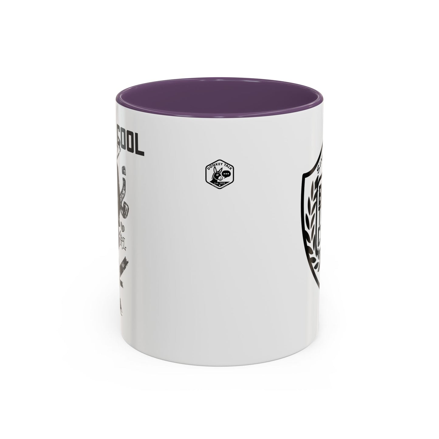Back to Cool Shield Accent Coffee Mug — Retro Badge Coffee Cup (11/15oz)