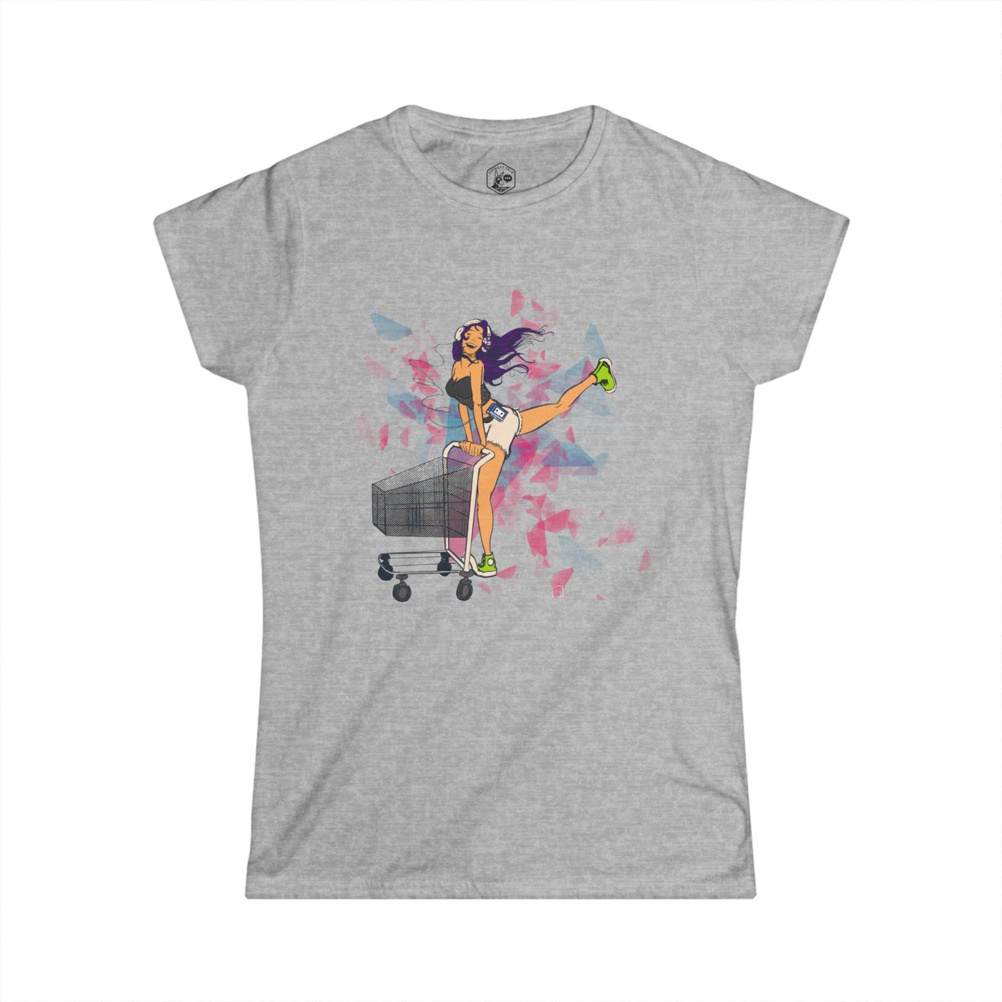 'Shopping Girl' Stylish Women's Tee - Fun Graphic Design for Fashion Lovers