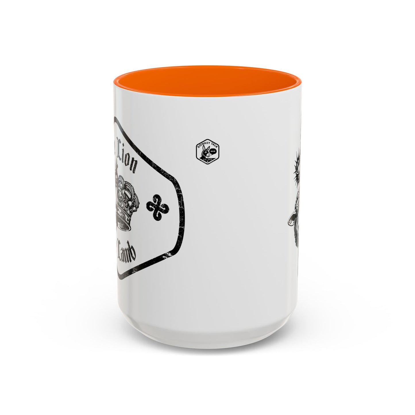 Lion & Lamb Religious Accent Coffee Mug — Crown of Thorns Christian Gift (11/15oz)