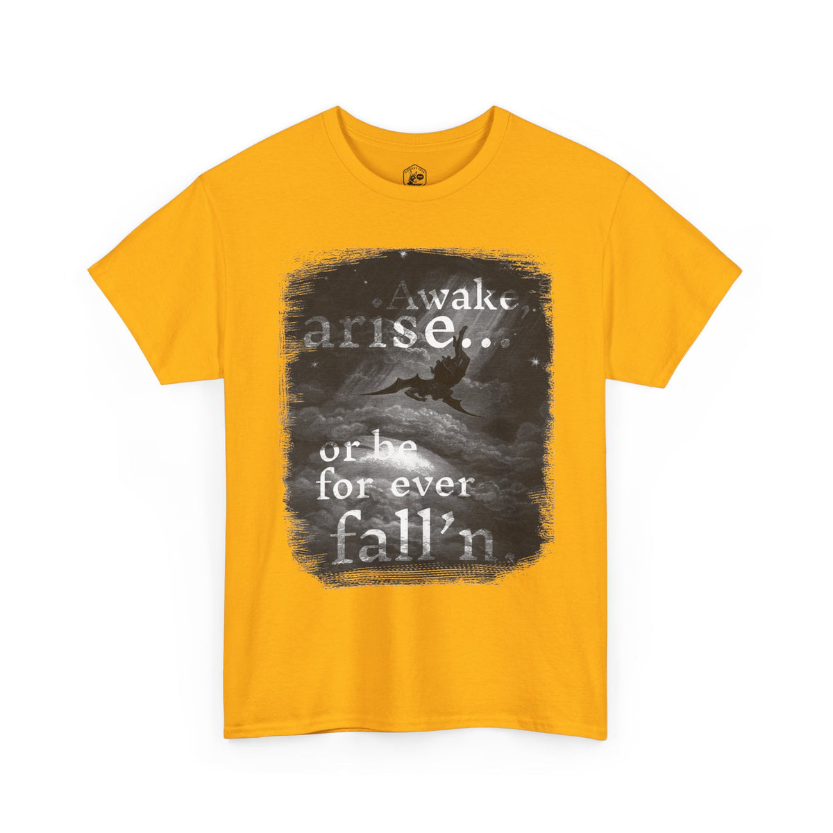 Arise or Fall Graphic Tee — Monochrome Moody Quote T-Shirt
