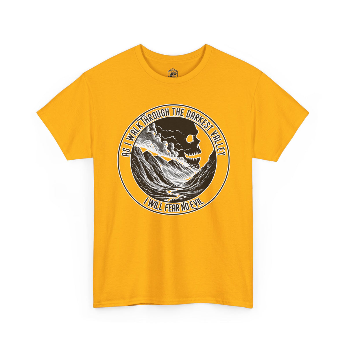 Fear No Evil Psalm 23 T-Shirt | Christian Graphic Tee, Front & Back Print